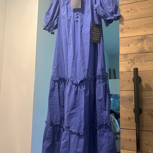 Pomander Place Selena Maxi Dress- Azure Blue - Picture 3 of 4